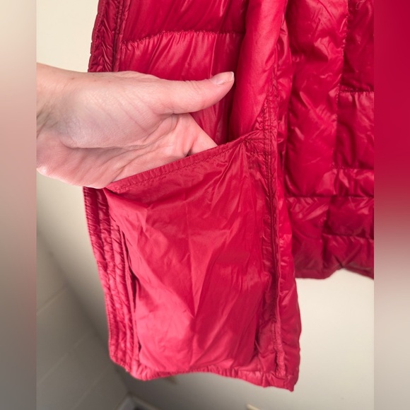 Calvin Klein Packable Lightweight Premium Down Puffer Jacket Red Women's S FLAW - Picture 6 of 15